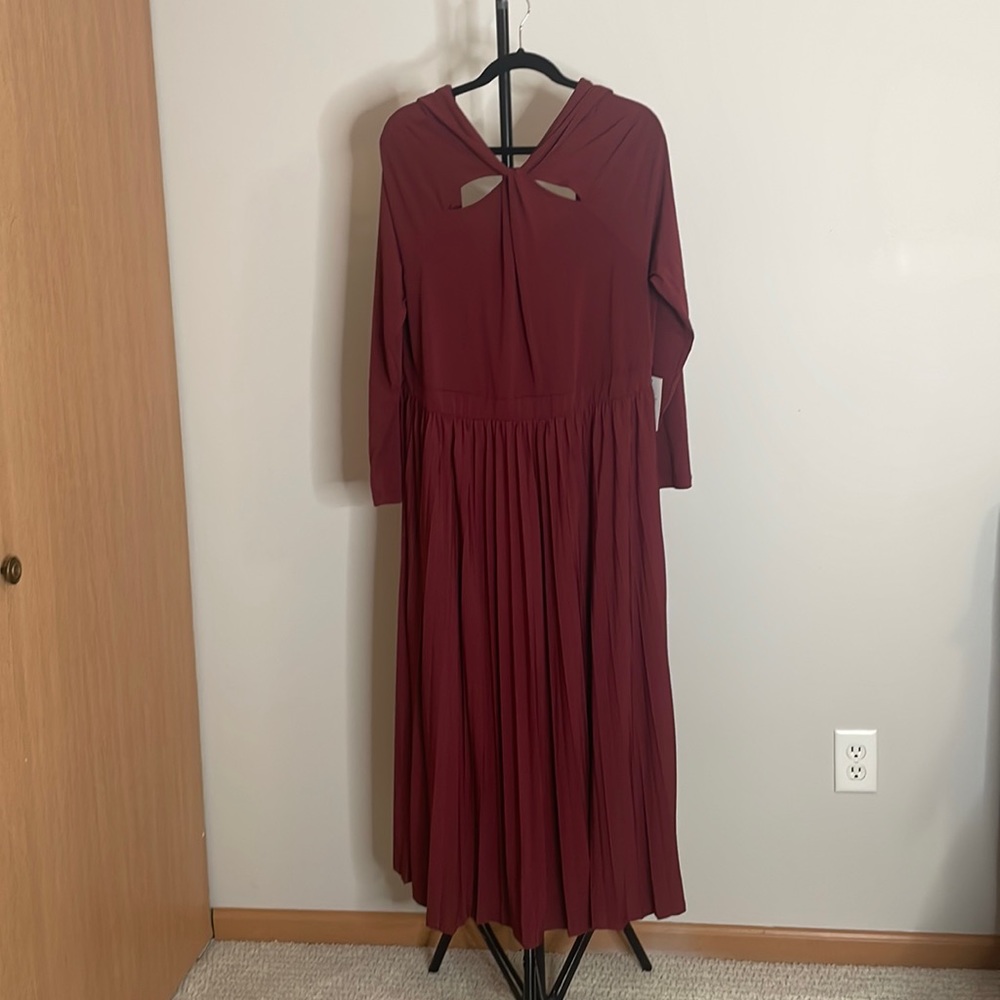 Plus Size Maxi Dress | Tie Neck with Cutouts | 18